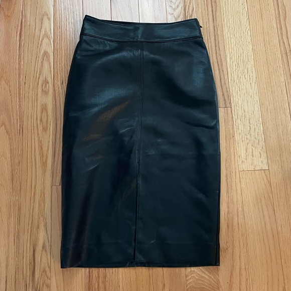 Aritzia midi length leather skirt - Picture 1 of 5